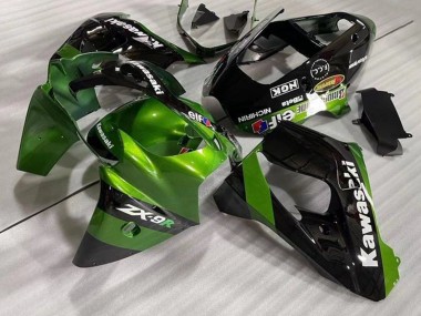 Meilleurs Carénages Moto Kawasaki ZX9R 2002-2003 - Vert Noir Elf