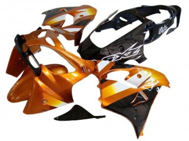 Meilleurs Carénages Moto Kawasaki ZX9R 2002-2003 - Orange Noir Blanc