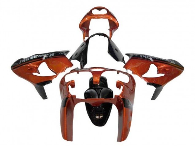 Carénages Moto Kawasaki ZX9R 2002-2003 - Orange Noir