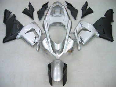 Meilleurs Carénages Moto Kawasaki ZX10R 2004-2005 - Argent Brillant Noir Mat