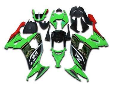Meilleurs Carénages Moto Kawasaki ZX10R 2008-2010 - Vert Noir Rouge Blanc Rayon de Miel