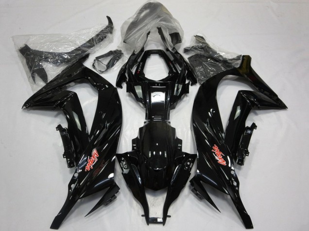 Carénages Moto Kawasaki ZX10R 2011-2015 - Noir Brillant Rouge