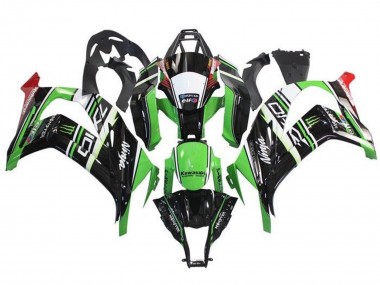 Meilleurs Carénages Moto Kawasaki ZX10R 2011-2015 - Vert Noir Blanc Rouge Bande Monstre