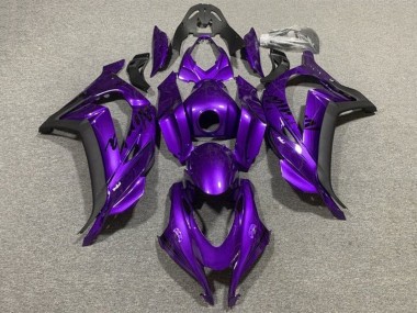 Meilleurs Carénages Moto Kawasaki ZX10R 2011-2015 - Violet Noir Mat