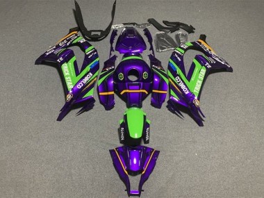 Meilleurs Carénages Moto Kawasaki ZX10R 2016-2020 - Violet Vert Trick Star Kobelco