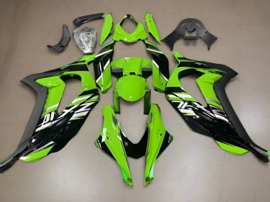 Meilleurs Carénages Moto Kawasaki ZX10R 2016-2020 - Vert Noir Brillant