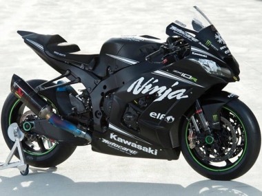 Meilleurs Carénages Moto Kawasaki ZX10R 2016-2020 - Noir Mat Blanc Elf Ninja