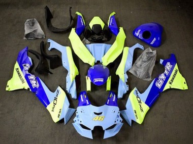 Meilleurs Carénages Moto Kawasaki ZX10R 2021-2025 - Bleu Jaune GYTR 46