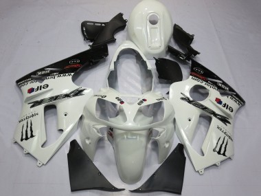 Meilleurs Carénages Moto Kawasaki ZX12R 2000-2001 - Blanc Perle Noir Elf Monstre Energy