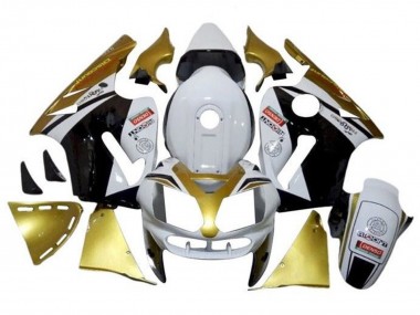 Meilleurs Carénages Moto Kawasaki ZX12R 2000-2001 - Blanc Or Noir