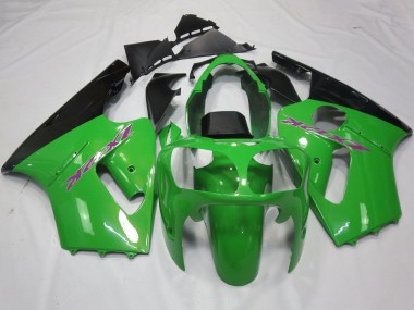 Meilleurs Carénages Moto Kawasaki ZX12R 2000-2001 - Vert Noir Violet