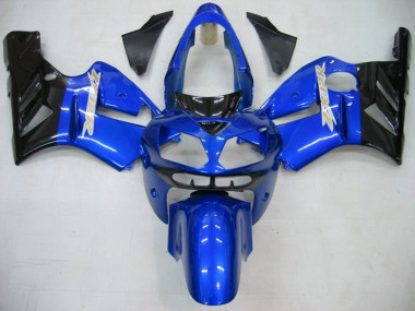 Meilleurs Carénages Moto Kawasaki ZX12R 2002-2006 - Bleu Noir Brillant