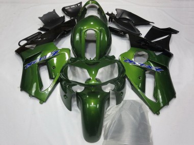 Meilleurs Carénages Moto Kawasaki ZX12R 2002-2006 - Vert Foncé Noir Bleu