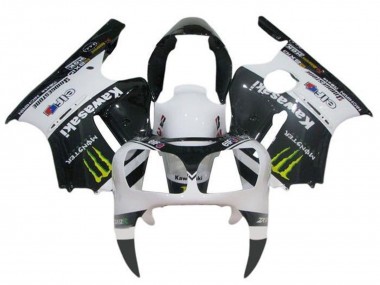 Meilleurs Carénages Moto Kawasaki ZX12R 2002-2006 - Blanc Noir Jaune Monstre