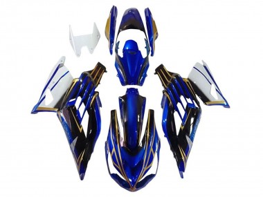 Meilleurs Carénages Moto Kawasaki ZX14R ZZR1400 2012-2024 - Blanc Or Bleu Noir Bande