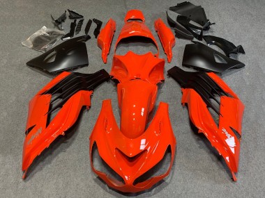 Meilleurs Carénages Moto Kawasaki ZX14R ZZR1400 2012-2024 - Rouge Noir Mat