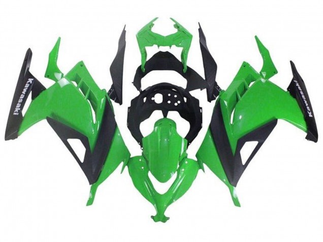 Carénages Moto Kawasaki EX300 2013-2017 - Vert Noir