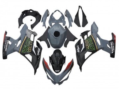 Meilleurs Carénages Moto Kawasaki Ninja 400 2018-2024 - Gris Noir Rouge Rayon de Miel