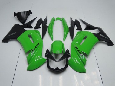 Meilleurs Carénages Moto Kawasaki Ninja 650 EX650 2006-2008 - Vert Noir