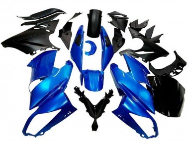 Meilleurs Carénages Moto Kawasaki Ninja 650 EX650 2009-2011 - Bleu Noir Mat