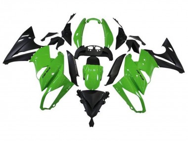 Meilleurs Carénages Moto Kawasaki Ninja 650 EX650 2009-2011 - Vert Noir Mat