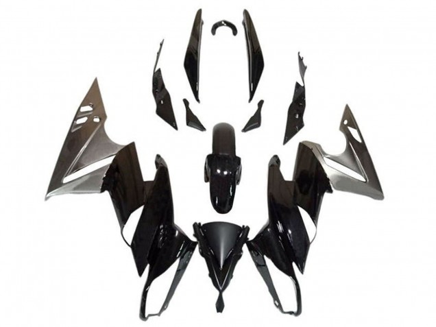 Carénages Moto Kawasaki Ninja 650 EX650 2009-2011 - Noir Brillant Argent