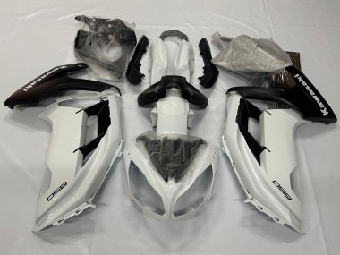 Meilleurs Carénages Moto Kawasaki Ninja 650 EX650 2012-2016 - Blanc Perle Noir Mat