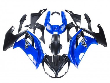 Meilleurs Carénages Moto Kawasaki Ninja 650 EX650 2012-2016 - Bleu Noir Mat