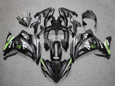 Meilleurs Carénages Moto Kawasaki Ninja 650 EX650 2017-2019 - Noir Mat Vert Blanc Monstre