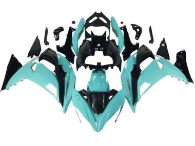 Meilleurs Carénages Moto Kawasaki Ninja 650 EX650 2017-2019 - Bleu Clair Noir