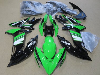 Meilleurs Carénages Moto Kawasaki Ninja 650 EX650 2017-2019 - Vert Blanc Noir Brillant