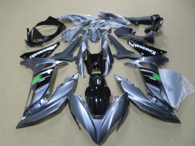 Meilleurs Carénages Moto Kawasaki Ninja 650 EX650 2017-2019 - Gris Brillant Vert Noir Blanc
