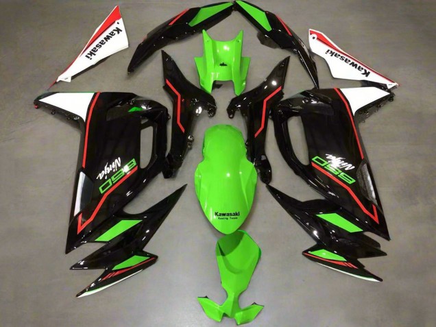Carénages Moto Kawasaki Ninja 650 EX650 2020-2024 - Vert Rouge Noir Blanc