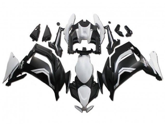Carénages Moto Kawasaki Ninja 650 EX650 2020-2024 - Blanc Noir Mat