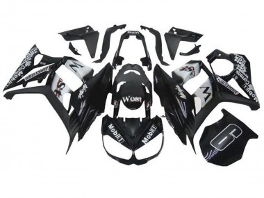 Meilleurs Carénages Moto Kawasaki Z1000SX 2010-2016 - Noir Brillant Blanc Mobil West