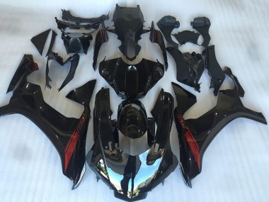 Meilleurs Carénages Moto Yamaha YZF R1 2015-2019 - Noir Brillant Rouge