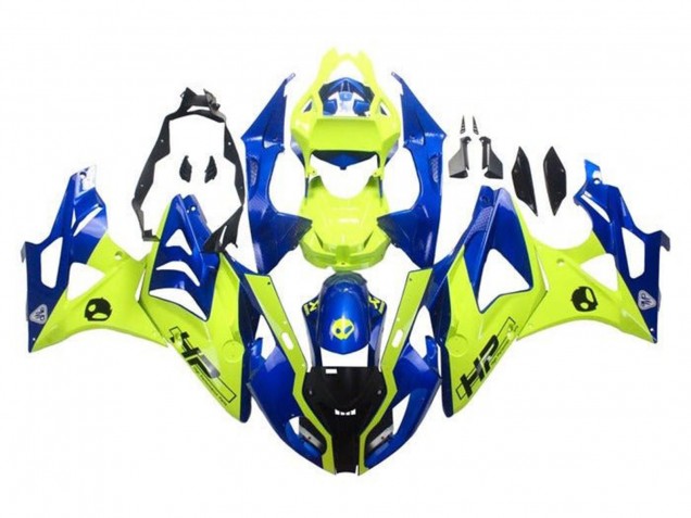 Carénages Moto BMW S1000RR 2009-2014 - Bleu Jaune HP