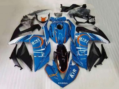 Meilleurs Carénages Moto Yamaha YZF R3 2015-2018 - Bleu Blanc Noir Orange