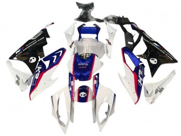 Carénages Moto BMW S1000RR 2015-2016 - Blanc Bleu Rouge Alien