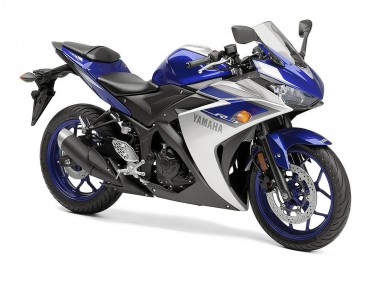Meilleurs Carénages Moto Yamaha YZF R3 2015-2018 - Argent Bleu Noir