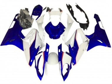 Meilleurs Carénages Moto BMW S1000RR 2015-2016 - Blanc Rouge Bleu Rayures