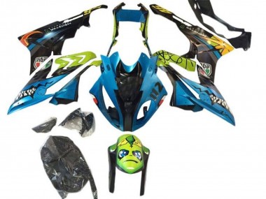 Meilleurs Carénages Moto BMW S1000RR 2015-2016 - Jaune Bleu Noir Requin