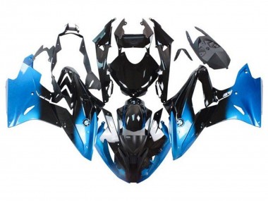 Meilleurs Carénages Moto BMW S1000RR 2015-2016 - Bleu Noir Brillant
