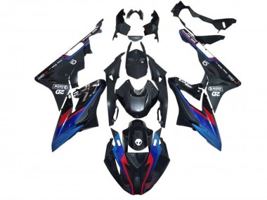Meilleurs Carénages Moto BMW S1000RR 2015-2016 - Bleu Rouge Noir Mat