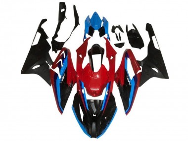 Meilleurs Carénages Moto BMW S1000RR 2015-2016 - Rouge Bleu Noir Bande