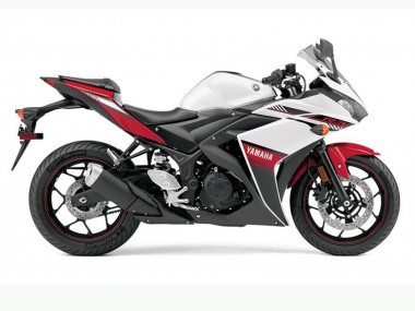 Meilleurs Carénages Moto Yamaha YZF R3 2015-2018 - Blanc Rouge Noir