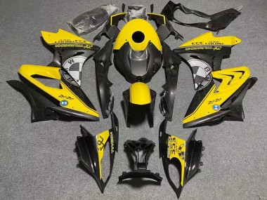 Meilleurs Carénages Moto BMW S1000RR 2017-2018 - Jaune Fausse Fibre de Carbone