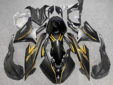 Meilleurs Carénages Moto BMW S1000RR 2019-2022 - Noir Mat Or