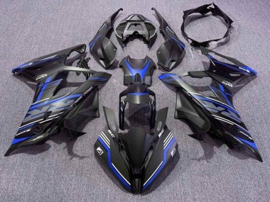 Meilleurs Carénages Moto BMW S1000RR 2019-2022 - Noir Mat Bleu Blanc Bande