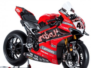 Meilleurs Carénages Moto Ducati Panigale V4 V4S 2018-2019 - Rouge Noir Blanc Aruba